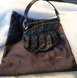 **SOLD**Fendi Mini Canvas Zucca Chefs Hat Pouch